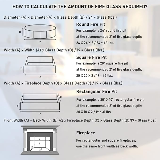 Grisun 10 Pound Fire Glass for Fire Pit - 1/2 inch Reflective Fire Glass Rocks, Decorative for Fireplace and Fire Table, Blend of Cobalt Blue, Caribbean Blue and Platinum