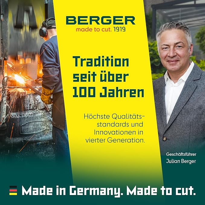 Berger hedge shear comfort 4595 with serrated blades and damper, length 57 cm