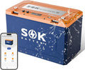 SOK Battery 12V 314Ah LiFePO4 Battery Marine Grade Low-Temp Protection Power Outage, Built-in Heater, ABS Casing for RV or Solar Marine, Boat and Wind Off-grid Applications