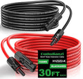 Oududianzi Solar Extension Cable 30Ft 10AWG, Solar Wire, 10 Gauge Tinned Copper PV Wire, Solar Panel Cables with Waterproof Male and Female Connectors for Home Boat RV Solar Photovoltaic Systems