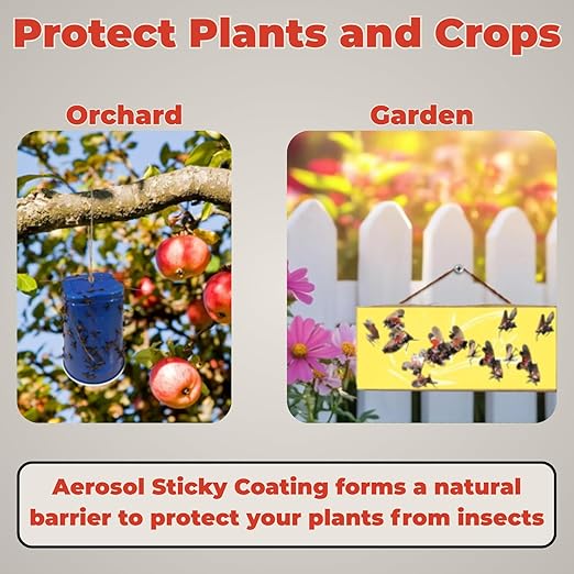 Tanglefoot Tangle-Trap Sticky Coating Aerosol Spray, 10oz – Long-Lasting Adhesive for DIY Insect Traps, Garden & Home Use, Easy Application