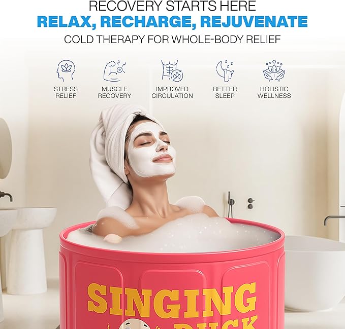 Zennest Foldable Portable Bathtub for Adults – 2-in-1 Hot & Cold Plunge, 60-Gal Capacity Collapsible Bath Tub, Space-saving Design, Multi layer Insulated Ice Bath Tub for Recovery