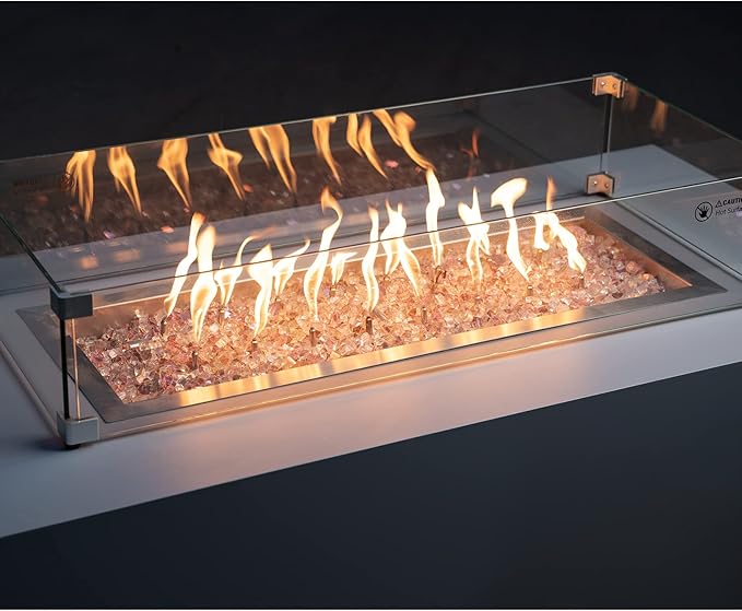 Stanbroil 10-Pound Reflective Tempered Fireplace Glass and Fire Pit Glass, Rose Gold, 1/4-Inch