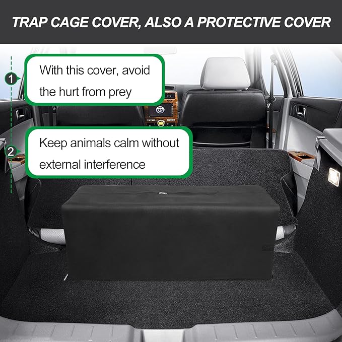 Live Animal Trap Cage Cover, ONly Cover for Cat Trap for Stray Cats 32 Inch Heavy Duty Folding Skunk with Real Door for Raccoons, Opossums, Groundhogs, Skunks, Feral Cats, Squirrels (Only Cover)