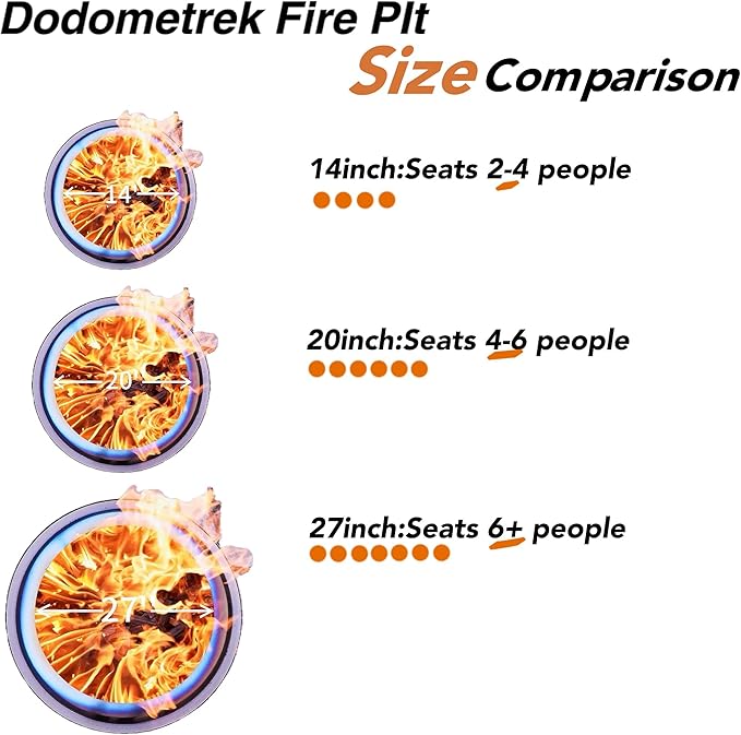 Smokeless Fire Pit, Portable Firepit Outdoor, 27 Inch Stainless Steel