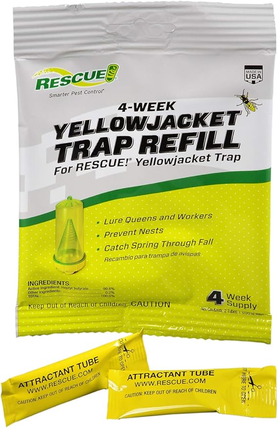 RESCUE! Yellowjacket Attractant – for RESCUE! Reusable Yellowjacket Traps – 4 Week Supply - 2 Pack