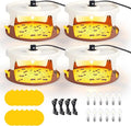 4 Pack Flea Traps for Inside Your Home, Flea Light Trap for Indoor Flying Insect Control Trapper with 12 Bulbs, 12 Sticky Pads Refills Bed Bug Trap for House Indoor