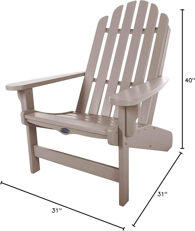 Nags Head Hammocks Classic Adirondack Chair, Weatherwood