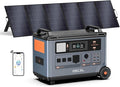 OSCAL PowerMax 6000 Solar Generator with 500W Solar Panel, 120V/240V Split Phase Voltage 6000W AC Outlets (9000W Peak), 2200W AC Charging/2400W PV Charging for Home, Emergency, Bank Battery Backup