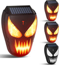 4 Pack Solar Powered Coyote Deterrent with Amber Dynamic Flashing Lights, Effective Coyote, Raccoon, Skunk, Deer & Hawk Deterrent, Waterproof Predator Light for Yards, Gardens & Chicken Coop