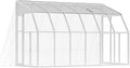 Palram Canopia Rion Sun Room 6 Ft. x 12 Ft. Solarium, Lean-to Greenhouse DIY Kit, Attach to House, Large Twin Wall Polycarbonate, 100% UV Protection for Porch, Patio Outdoors with Window Vent (White)