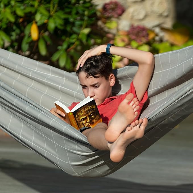 LA SIESTA Brisa Classic Hammock, Handmade, Weather-Resistant, Tear-Resistant Hammock for Indoor & Outdoor Relaxation, Size-King - Almond
