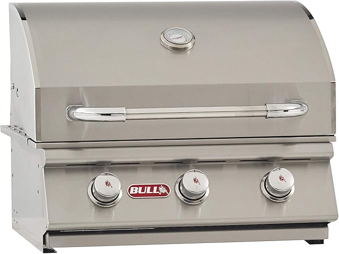 Bull Outdoor Products 69008 LP Steer Premium Drop in Grill, Liquid Propane, Silver