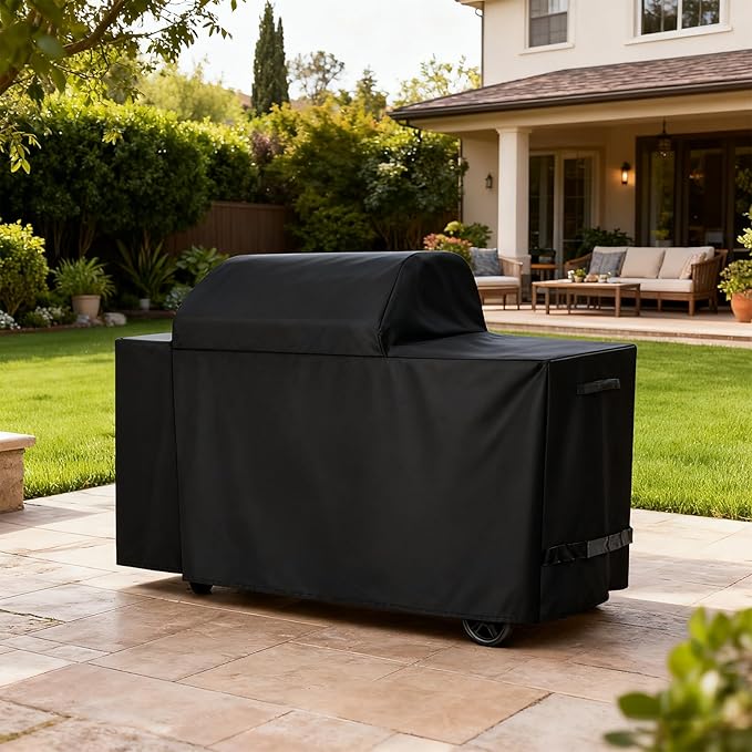 Heavy Duty 600D Grill Cover Fit for Traeger Grills BAC776 Woodridge Pro Grill Cover and Woodridge Elite Cover, Woodridge Pro Replacement Grill Accessories