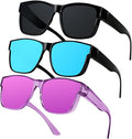 ANDWOOD Fit Over Glasses Polarized Sunglasses for Women Men Oversized Square Shades UV400 Protection