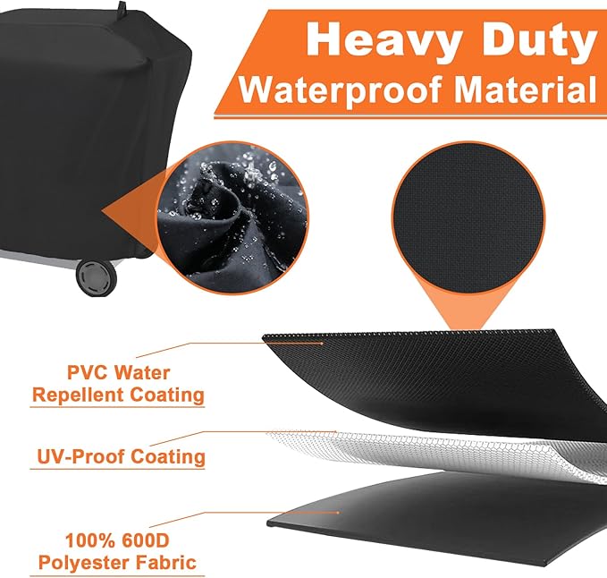 Cover for CharBroil Bistro Pro Electric Grill & Griddle, for CB1250073P4 Grill, 600D Heavy Duty Waterpoorf Outdoor Fade Resistant Charbroil Bistro Pro Cover, Outdoor Accessory