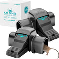 Kat Sense Dual Covered Rat & Chipmunk Traps Set of 2 - Humane Rat Trap Indoor & Outdoor Use, Hinders Accidental Triggering, Tunnel Mouse Trap Design, Touch-Free, Snap Traps for Rats, Mice, Chipmunks