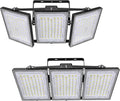 2 Pack LED Flood Lights Outdoor, STASUN 480W 48000lm 6000K Daylight White IP66 Waterproof, Commercial Parking Lot Lights, 3 Heads for Yard Street Stadium Outdoor Area Floodlight Bright Security Lights