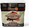 FlavrQ® 3lb Bag of Charcoal Chips - Convert Gas Grill to Charcoal in Seconds - 100% All-Natural and Chemical-Free Canadian Sugar Maple Wood - Cooks Faster and sear Food About 50% Faster