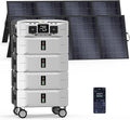IEE SP5000 10240Wh Solar Power Station, 5000W(9000 Peak) AC Output, 120V/240V Split Phase LFP Battery with 2x400W Solar Panels, 1.6h Fast Charge Portable Power Generator for Home Backup, Emergency, RV