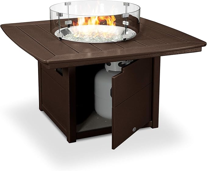 POLYWOOD® Nautical 42" Fire Pit Table in Mahogany
