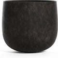 Mondo Large Planter – Brown Stone Finish – Fiberglass Indoor/Outdoor and Weather-Resistant Round Planter (39.4" D x 39.4" H Exterior, 37.8" D x 39.4" H Interior)