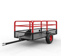GarveeLife ATV UTV Trailer Tow Behind Dump Cart, 1600 lbs 22 Cubic Feet Heavy Duty Yard Garden Trailer Pull Behind with Removable Sides & All Terrain Tires, Fits Lawn Mower, Tractor, Garden