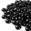 GASPRO 10 lbs Fire Pit Glass for Propane Fire Pit, 3/4 Inch Fire Glass Beads for Fireplace Fire Pit Table, Glass Rocks for Landscaping - Black