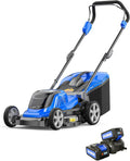 Wild Badger Power 40V 16″ Cordless Lawn Mower Brushless, 3,229 sq ft/0.074 ac,2×4.0Ah Battery & Fast Charger, 5-Position Height,for Small Residential Lawns