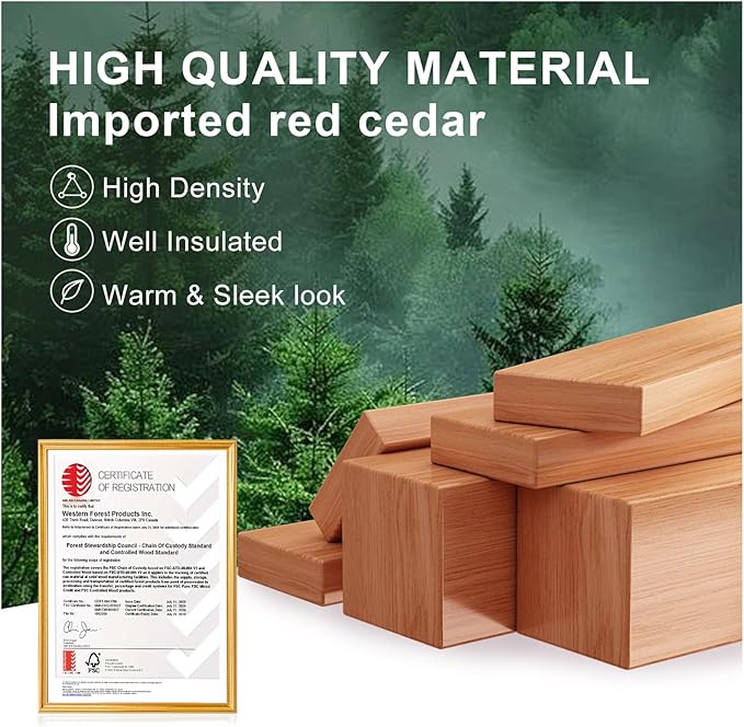 ZONEMEL Outdoor Barrel Steam Sauna, Canadian Red Cedar Sauna Room for 10-12 Person with 9KW ETL TOULE Heater, Volcanic Stones, Asphalt Shingles,Canopy Porch, 8mm Tempered Glass, 220V