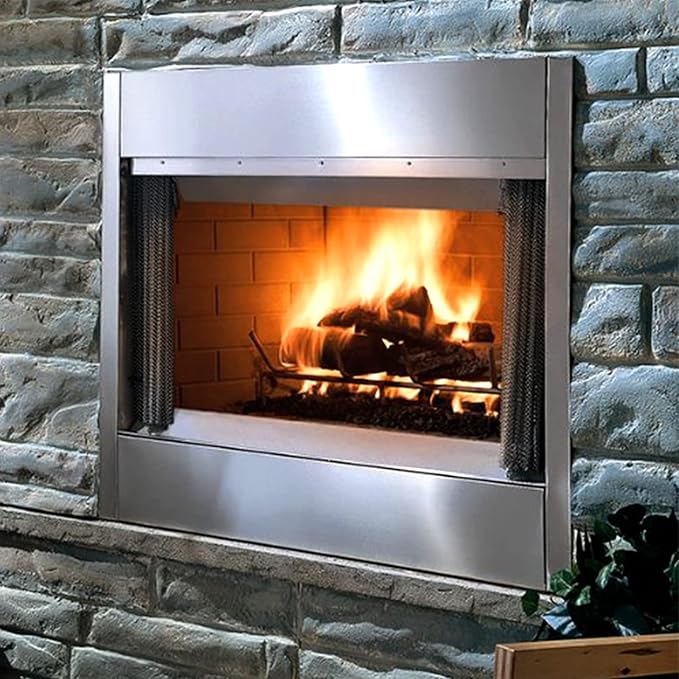 Onlyfire Stainless Steel Fireplace H-Burner for Natural Gas & Propane Fire Pit and Fireplace, 24 x 6 Inch Rectangular DIY Firepit H Burner for Indoor and Outdoor, BTU Max 125,000