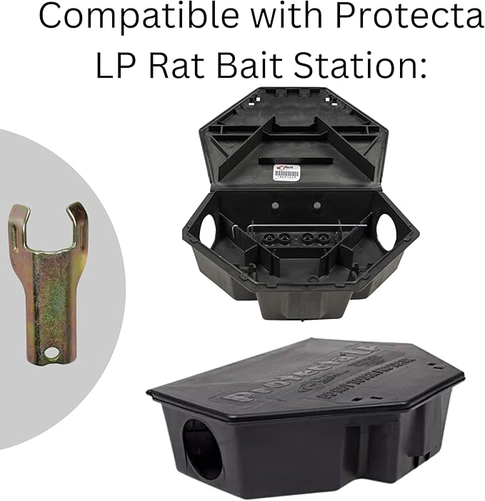 Replacement Key for Bell Labs Protecta Bait Stations - Compatible with Protecta RTU, LP, Sidekick, Sidewinder, Mouse Bait Stations and Pest Monitors - Comes with Robby’s Cloud Keychain (4 Pack)