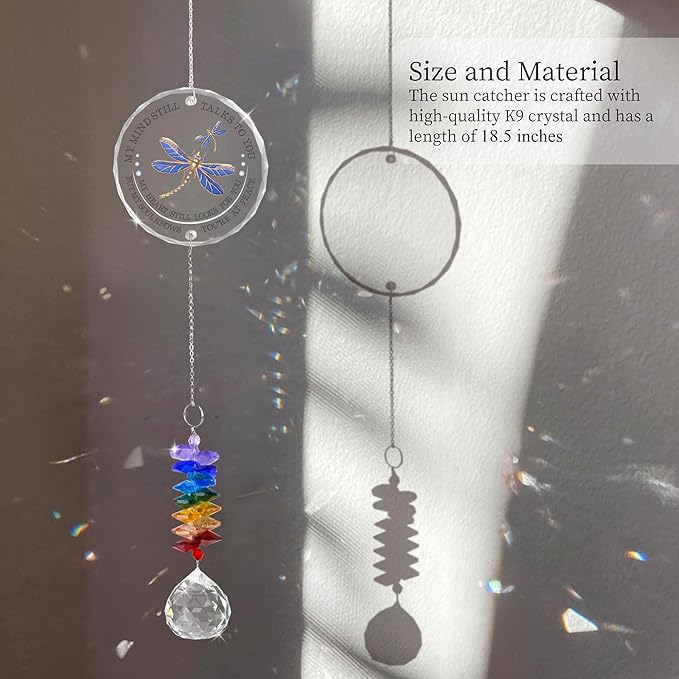 GIFTELIX Memorial Suncatcher - Sympathy Gift for Loss of Loved One - Crystal Rainbow Maker - Bereavement Keepsake - Hanging Crystal Decor - Loss of Family Friend Pet - Suncatcher Ornament