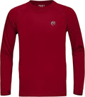 Boys UPF 50+ Swim Shirt Long Sleeve, 1 or 2 Pack UV Sun Protection Rash Guard, Youth Kids SPF Water Shirts for Beach Surf