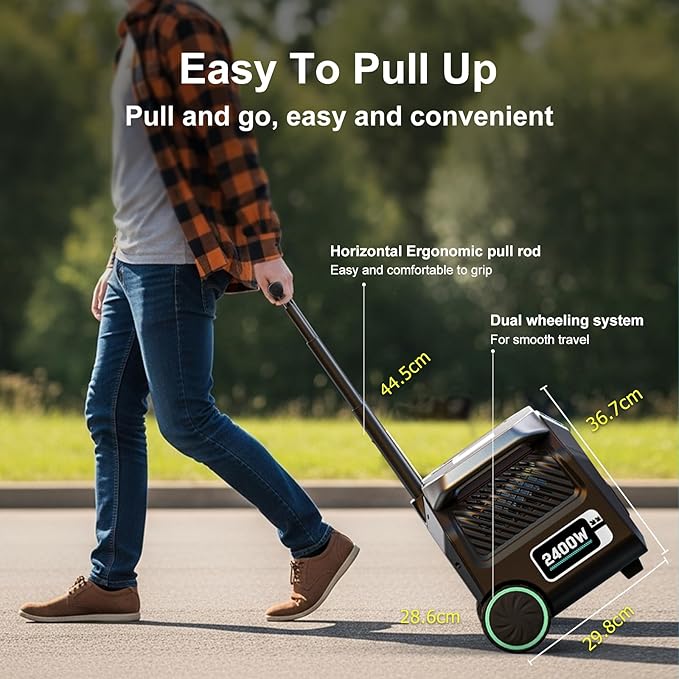 IEE 2400W Portable Power Station P2400, 2048Wh Solar Generator, 1800W AC Charging & 1000W Solar Charging, LiFePO4 Battery Power Station for Home Backup, Power Outage, Camping, RV, Emergencies