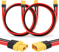2PCS XT60 Extension Cable 10AWG 3FT XT60 to XT60 Cable with Male to Female Connector for Portable Power Station Solar Panel RC Battery