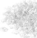 GASPRO 10 lbs Fire Glass for Propane Fire Pit, 1/2-Inch Decorative Firepit Glass Rock for Gas Fireplace, Ice Clear