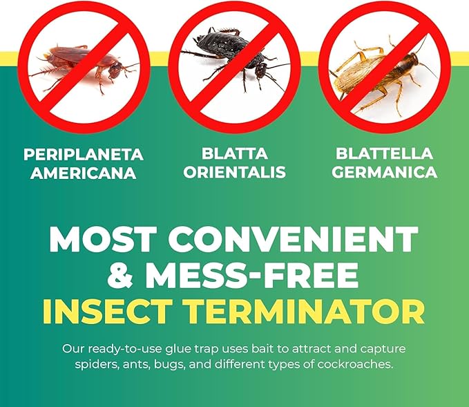Roach Traps Indoor - 24 Pack Roach Traps | Effective German Roach Killer for Home Infestation - Child and Pet Safe Cockroach Trap Easy-to-Use Glue Traps for Roaches – UCatch