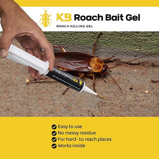 Roach Killer Bait Gel | Pest Control Efficacy for German(99%) & American(97%) Cockroaches | 16 Syringe Pack with Optigard-Like Efficacy | Safe & Powerful Cockroach Bane Solution |