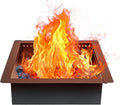 36 inch Square Fire Pit Ring, Heavy Duty Firepit Ring, DIY Campfire Insert Above or In-Ground, for Outdoor, Camping, and Bonfires