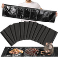 Qualirey 12 Pcs 47 Inch Ultra Large Sticky Mouse Glue Traps Sticky Rat Trap That Work for Rats Roaches Rodents Heavy Duty Pre Baited Mats Indoor Outdoor Catch Pest (Black)