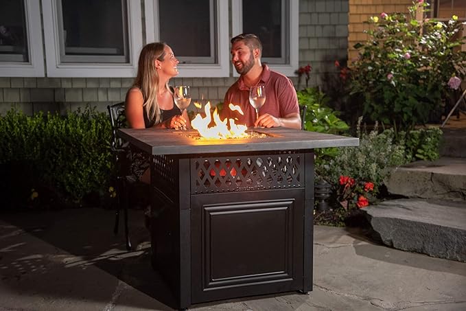 Endless Summer DualHeat Dakota 38" Fire Pit | Dual Heat 2-in-1 Propane Fire Pit & Outdoor Heater | 41,000 Total Combined BTU