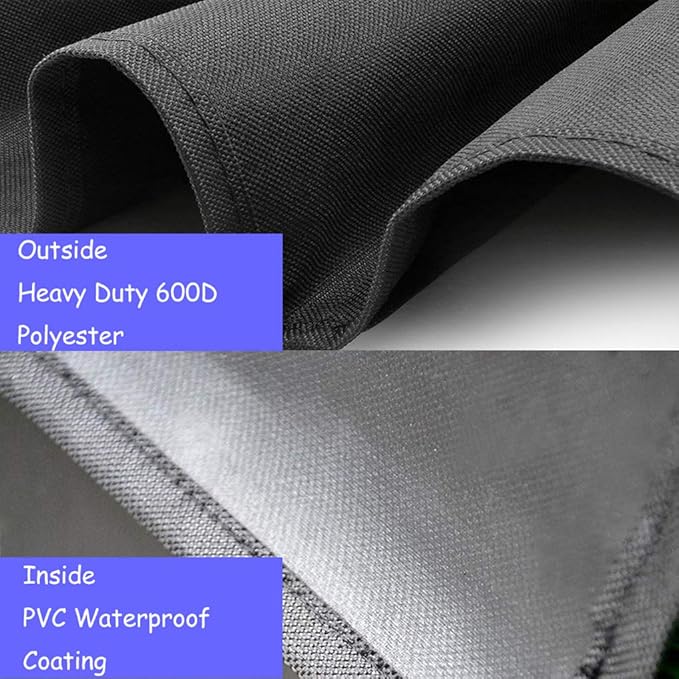 Heavy Duty Waterproof 60Inch Rectangle Fire Pit Cover for Outdoor Patio Gas Fire Table,60"L X 38"W X 24"H,Weather Resistant,Black