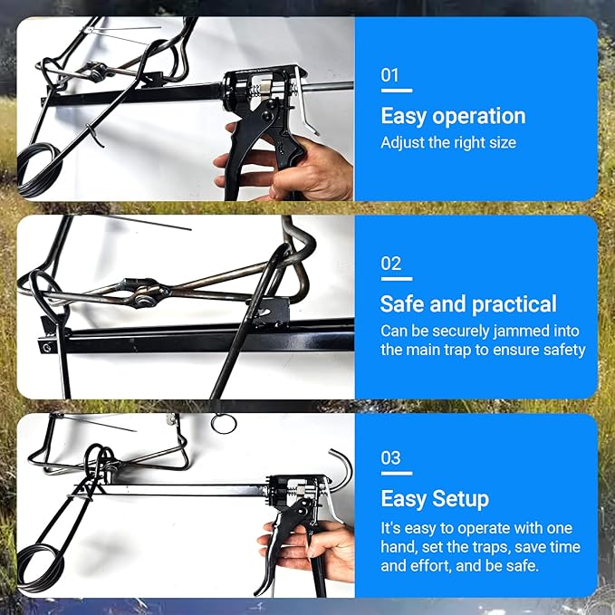 New Trap Setting Tool:Heavy Duty Bodygrip Trap Setter Sets Body Grip Traps 110 220 330