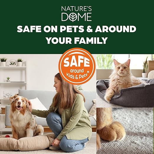 Nature’s Dome Outdoor Flea & Tick Spray – 1 Gallon Refill – Kills & Repels Fleas, Ticks, Larvae & Eggs – Plant-Based Pest Control for Yard, Lawn & Patio – Safe for Pets, Kids & Plants