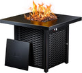 Ciays 32-Inch Propane Fire Pit, CSA-Listed Outdoor Gas Fire Pit – 50,000 BTU Steel Fire Pit Table with Lid, Adds Warmth & Ambience to Gatherings & Parties on Patio, Deck & Garden, Black