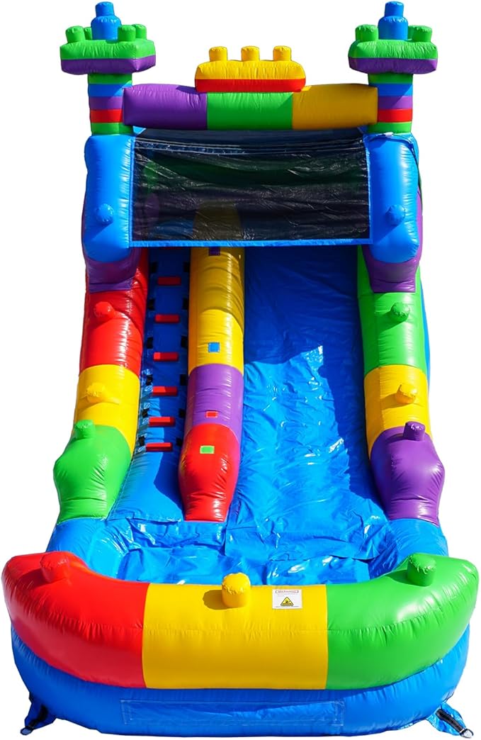 Semi Commercial Inflatable Water Slide for Big Kids 8-12 or Adults,Outdoor Use,High Slide with Shallow Pool,Backyard Water Play Slide,19‘ × 9’ ×13‘ (Without Blower)