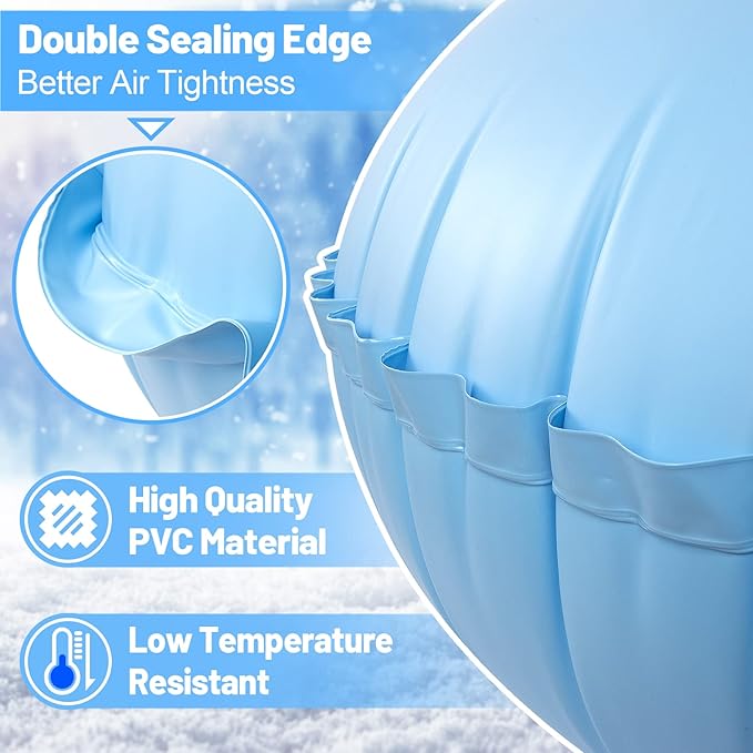 Pool Air Pillows for Above Ground Pools - 4ft Dia. Winter Closing Winterizing Kit with Ropes, Thicken PVC Ice Equalizer Support, Swimming Pool Patio Furniture Cover Airbag