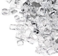 GASPRO 20 lbs Clear Fire Glass for Fire Pit Table, Reflective Gas Fireplace Glass Rocks, Gorgeous, 1/2 Inch
