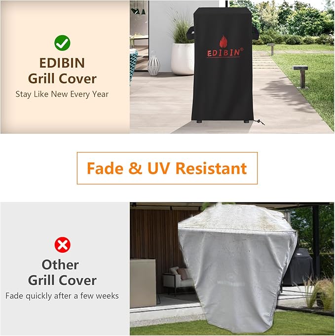 Smoker Cover Fit for East Oak Ridgewood Pro 30" Electric Smoker, Waterproof Grill BBQ Cover Vertical Smoker Covers